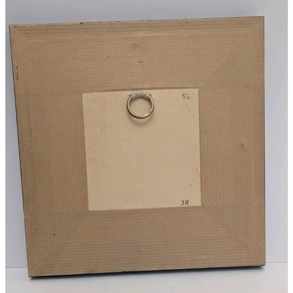 Original Small Watercolor Of A Bluethroat Bird French Framed Matted 7" Square - Picture 3 of 4